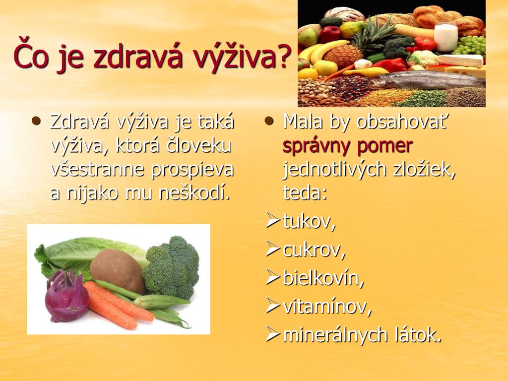 zdravie a výživa